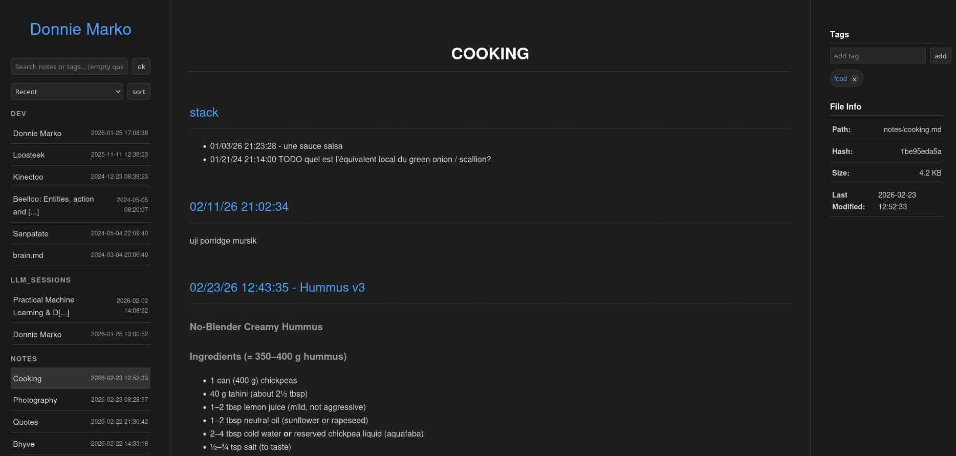Donnie Marko interface screenshot